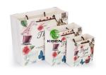 Disposable White Paper Gift Bags , CMYK Bulk Shopping Bags With Handles
