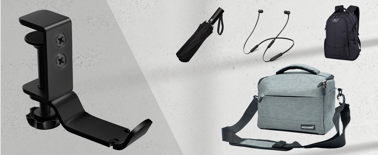 Desk Cup Holder with Headphone Hanger Keep Your Drinks and Headphones in Place