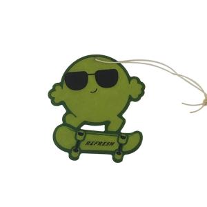 Quality Hanging Shaped Green Promotional REACH Paper Car Air Freshener wholesale