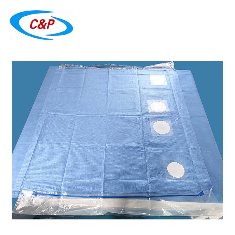 Disposable PP PE Femoral Radial Angiography Drape Sheet For Medical Procedures