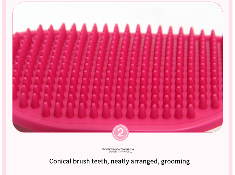Portable Yellow Puppy Bath Brush TPR Bath And Brush Dog Grooming