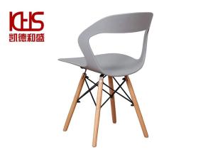 Quality Kitchen Garden Cafe Modern Plastic Dining Chairs With Wooden Legs wholesale