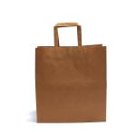 Biodegradable Kraft Paper Bag With Handles Embossing / Stamping / Varnishing