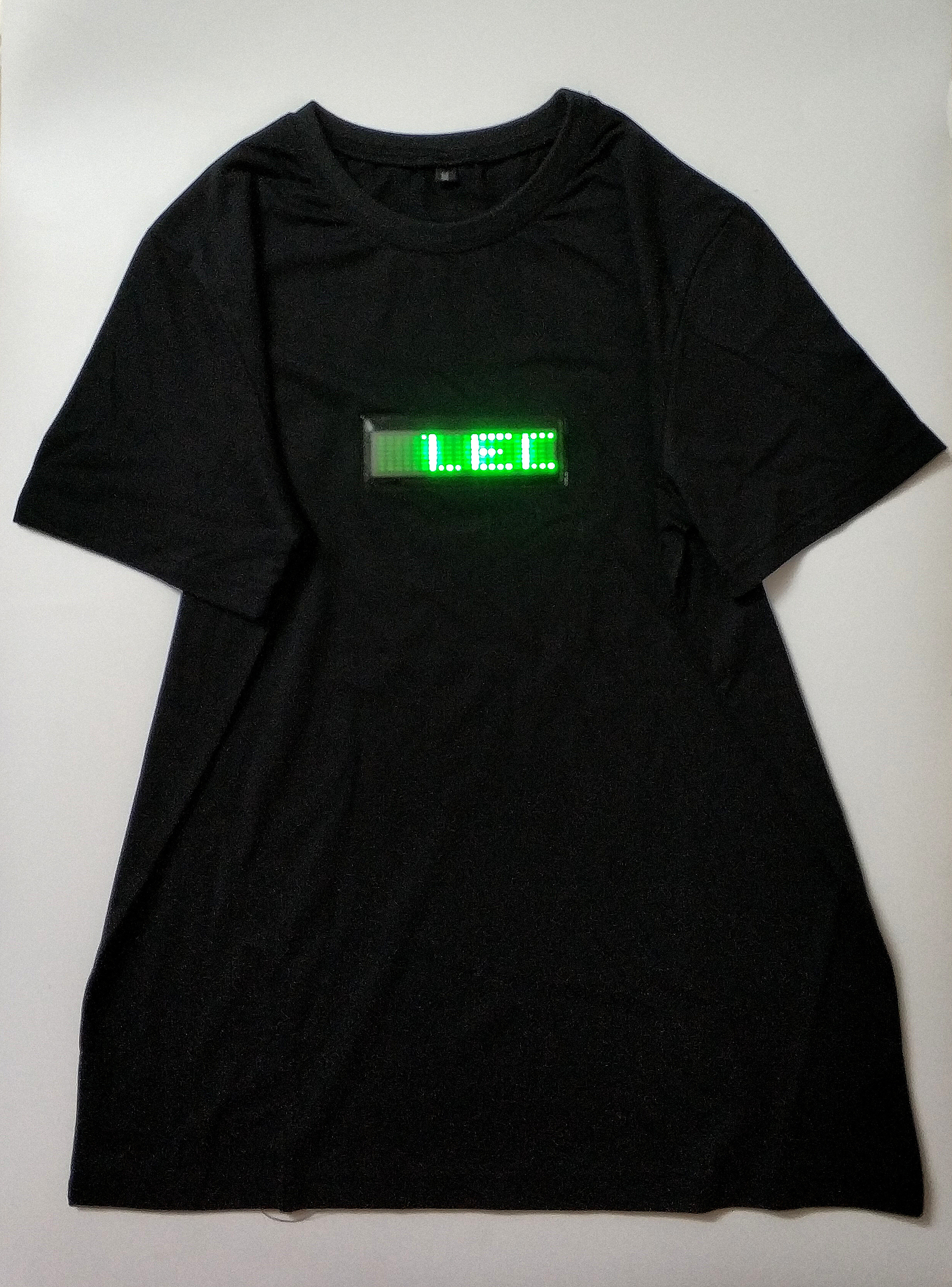 wholesale high quality custom led light t shirt Programmable rolling message flashing LED T-shirt for Nightclub
