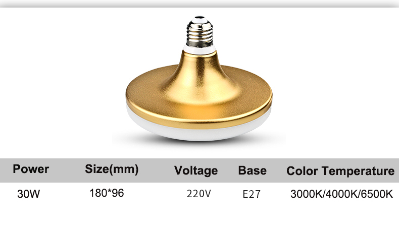 -35 55C Working Temperature Iron Type UFO LED Light with 20W 30W 40W 50W 60W Power Supply