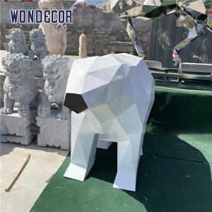 Quality Outdoor Forged Sculpture Stainless Steel Geometry Polar Bear wholesale