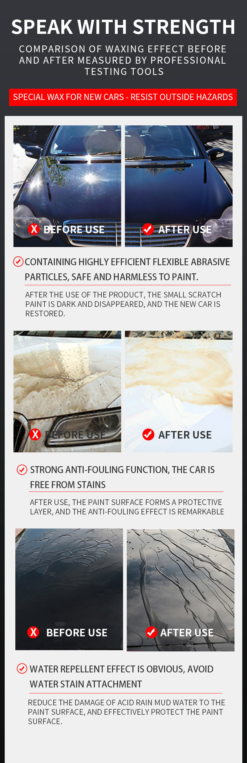Silicone Carnauba Car Care Paint Nano Ceramic Car Polish Wax Chemical Resistant