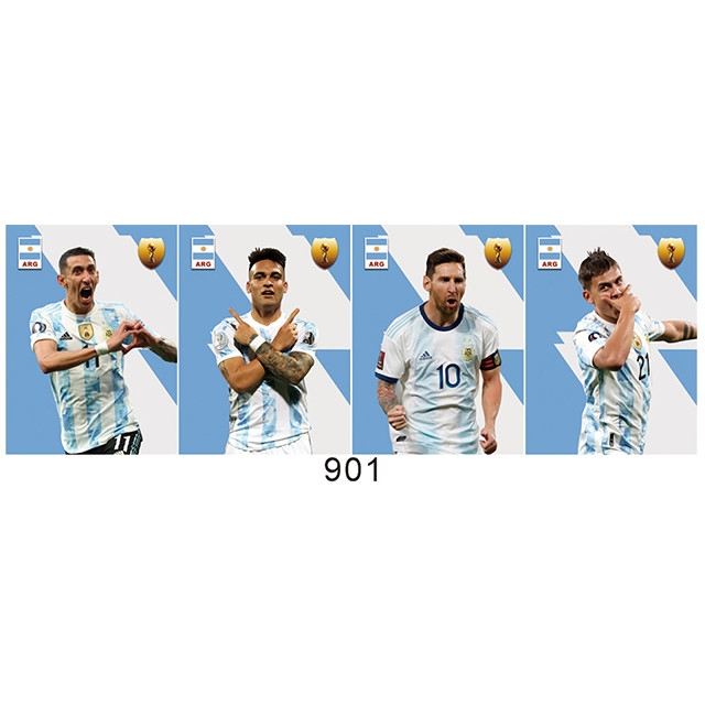 12x16 inches Football Soccer player 3D lenticular poster for Living room Kids room decoration pictures