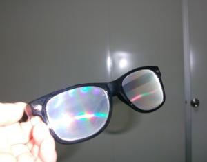 Quality colorful disposable 3d fireworks glasses PC black plastic frame wholesale