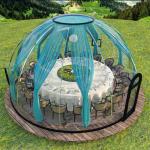18-20 Person Transparent Wind Resistant Dome Prefab House for Hotel and PC