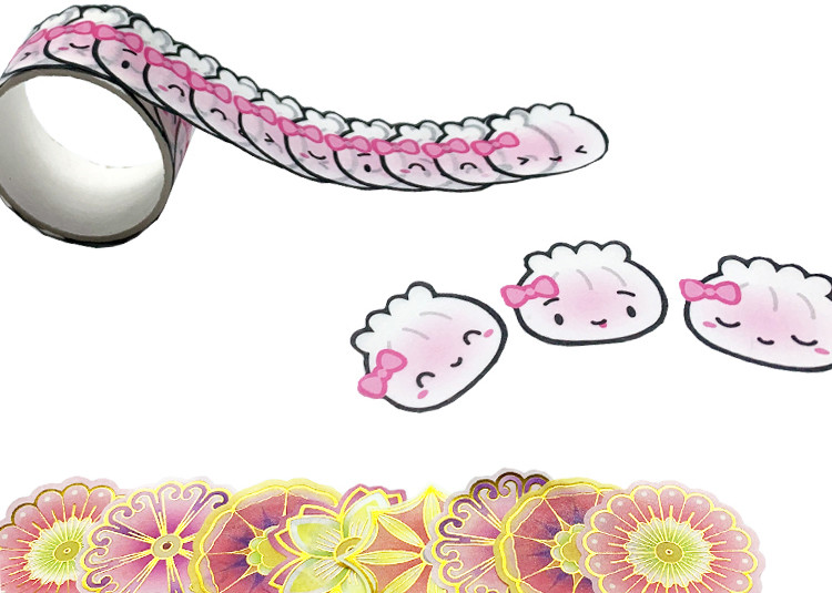 Custom Design Your Own Washi Tape Printed Colored Gold Foil Washi Tape