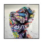OEM ODM Graffiti Crystal Porcelain Painting Digital Print For Modern Living Room
