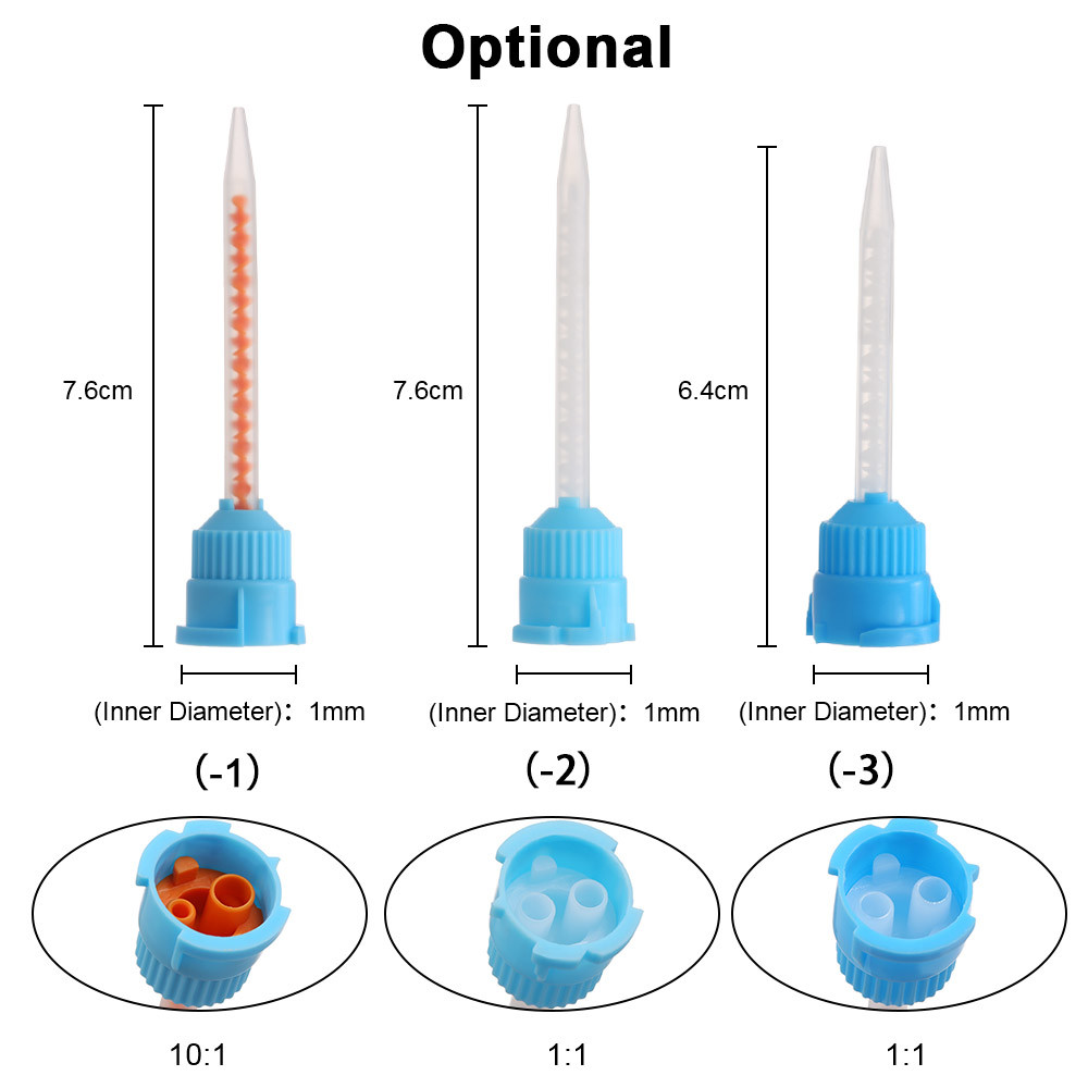 Dental Temporary Amalgam Capsule Mixer Silicon Rubber Dispenser Gun Mixing Tips