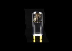 Quality Shiny Gold Airless Cosmetic Pump Bottle / 20ml 30ml Cosmetic Travel Bottles wholesale