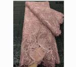 Wholesale price tulle mesh 3D embroidery flower fabric with beads and sequins