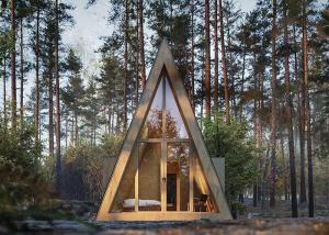 Quality Space A Frame Prefab Hotel Unit Light Steel Tiny Building Portable Kit Homes wholesale