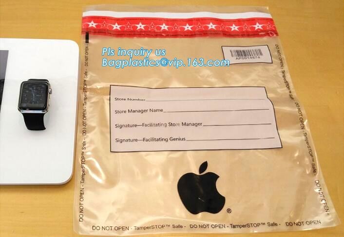 Opaque Tamper Evident Sealing Plastic Bank Money Steb Security Bag / Custom Self Adhesive Plastic Courier Bag, bagease