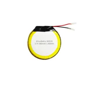 Quality Custom 3.7 V 380mAh LiPo Battery Round Rechargeable Battery Lithium Polymer wholesale