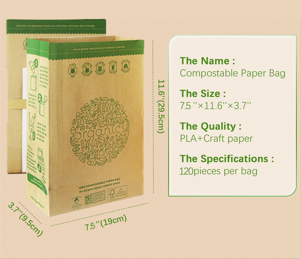 Custom Order Accepted CMYK 4 Color Offset Printed Biodegradable Disposable Garbage Bag