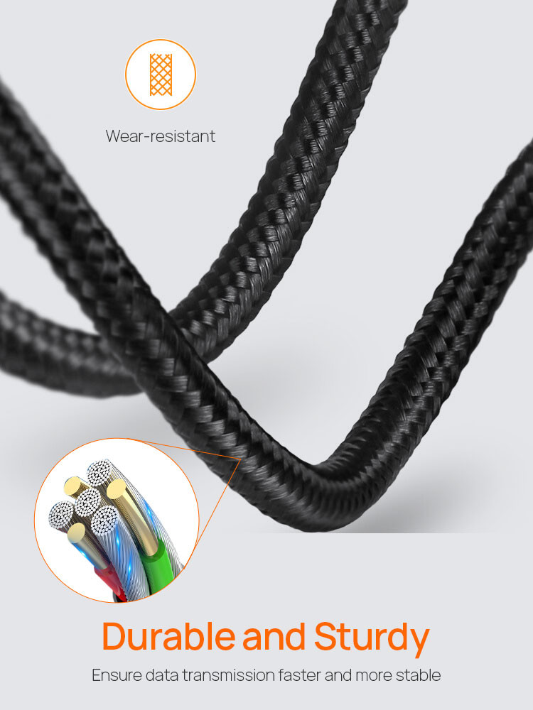 Focuses OD 4.0mm USB 3.0 Charging Cable ODM USB Type C To Type C Cable