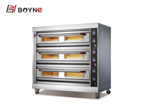 Quality High Temperature 304 Industrial Baking Oven 3 Deck 9 Trays wholesale