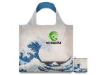 Silk Screen Printing Roll Up Shopping Bags Handled Reusable Supermarket Bags