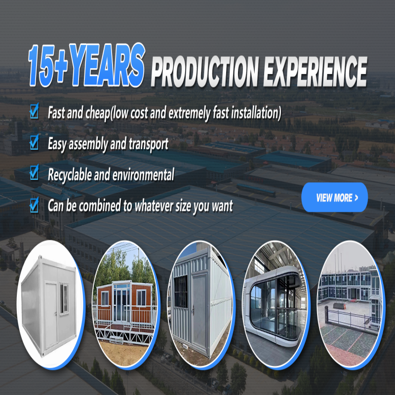 Modern White or Customized Color Prefabricated Casas for Office Apartment Living Homes