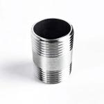 Thread Connection Sanitary 201 304 Stainless Steel Double Round Thread Pipe