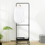 Mobile 61.5cm Length 45kg Bearing Steel Clothes Rack