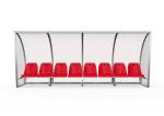 4 Seats Substitute Outdoor Stadium Seating With EN12727 Certificate
