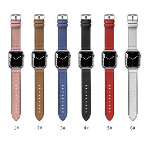 Quality 22mm Silicone Leather Watch Strap for iWatch Series 6 5 4 3 2 1 SE Luxury and Durable wholesale