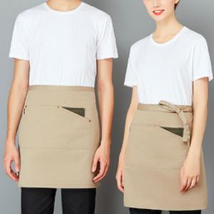 Quality apparel factory OEM high quality uniform for restaurant hotel and hotel kitchen server protective waist apron wholesale