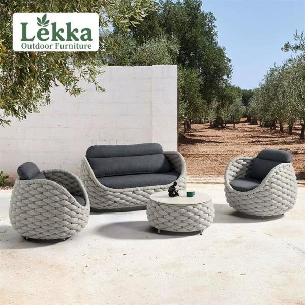Nordic Outdoor Sofa Courtyard Villa Balcony Vine Chair Furniture Combination