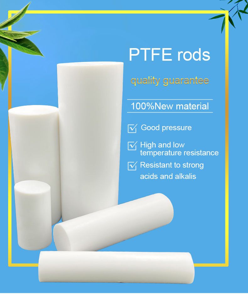 White PTFE Round Rod 1mm 500mm PTFE Rod For PTFE Fluoroplast 1000mm Length