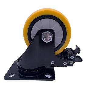 Quality 3 inch Swivel PU Caster with Brake wholesale