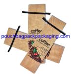 Kraft aluminium foil bag pack for coffee packaging with tin line