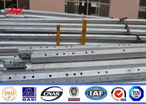 Quality 11.9m Height Spray Paint Galvanized Steel Poles For Transmission Equipment wholesale