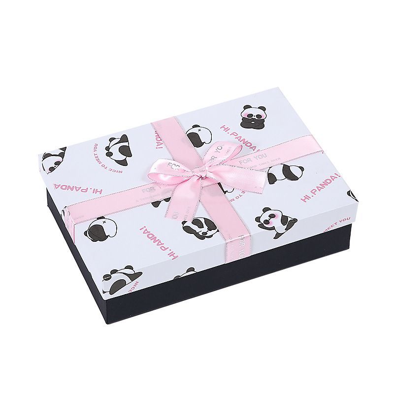 Fashionable Top Grade China Wholesale Custom Logo Packaging Boxes Luxury Lid and Base Paper Carton Box with Ribbon Bow-Tie for Wedding Gift