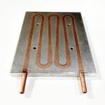 Embedded Cooper Radiator Heat Sink Plate For Water Cooling 120x12x150mm