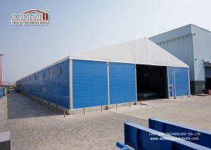 Quality 20x50m 1000 sqm Industrial Storage Tents With Sandwich Hard Wall Roller Shutter wholesale