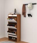 Three Layer MDF Shoe Wooden Cabinet With Shaker Door
