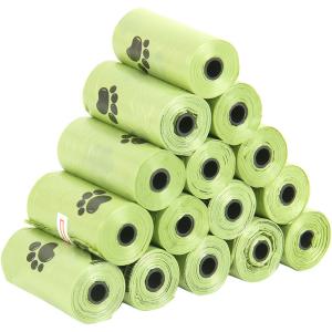 Quality 15 PCS/roll Biodegradable Pet Garbage Bags T-shirt Bag Type for Dog Poo Bag Supplies wholesale
