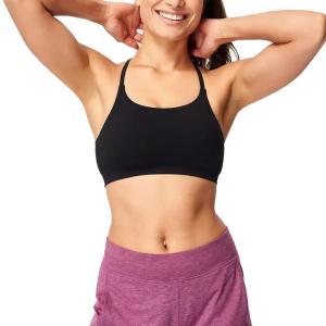 Quality Fashionable Soft Wear Black Seamless Padded Yoga Bra Sexy Strap Sports Bra For Women wholesale