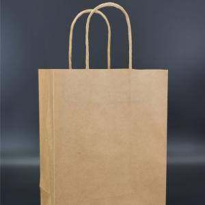 Quality ODM Personalised Kraft Paper Bags Oversize PP Rope Cotton Grosgrain Handle wholesale