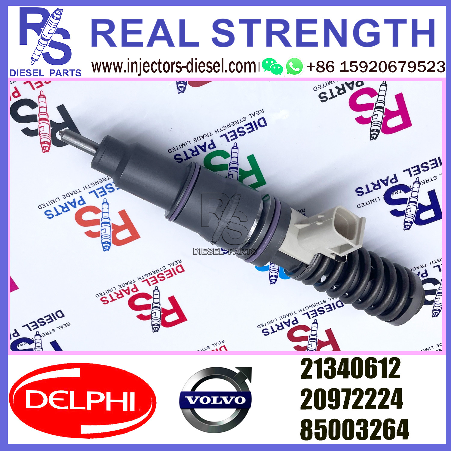DELPHI 4pin 21340612 Diesel pump Injector V-O-L-V 21340612 20972224 85003264 E3.18 for V-O-L-V D13 EURO 3 HIGH POWER