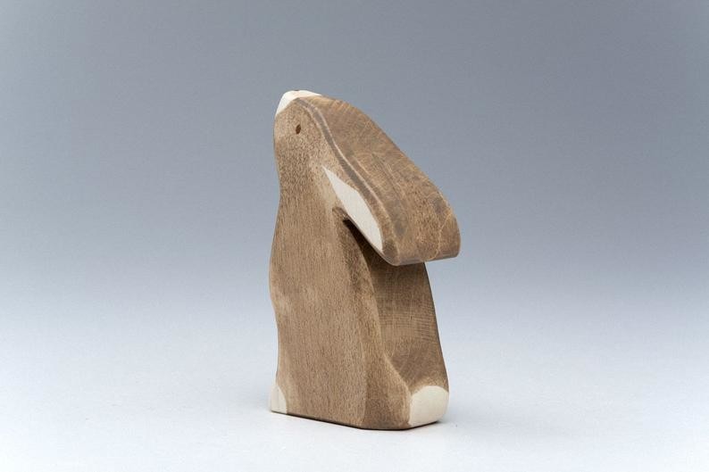 Finely Crafted Handmade Wooden Animals Wooden Goat Figurine Unique Showcasing