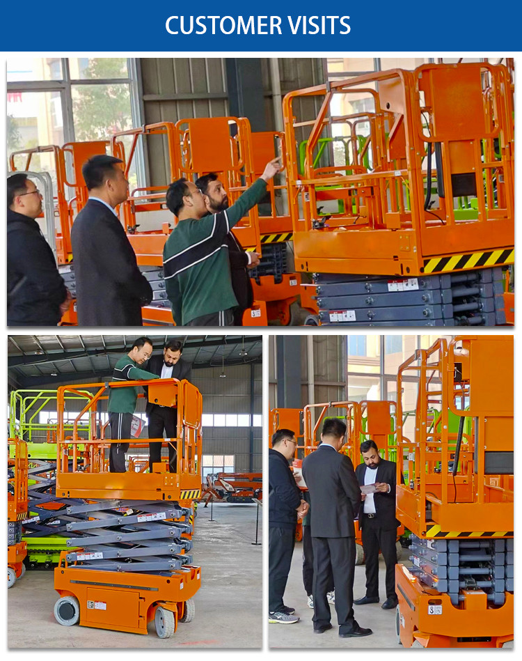 Battery Powered 220V Mobile Electric Self Propelled Scissor Lift