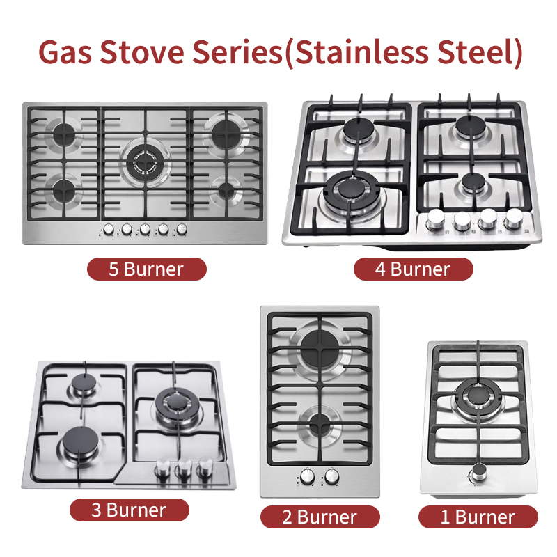 Multifunction Built In Gas Hob Appearance Golden 4 Burner Gas Stove