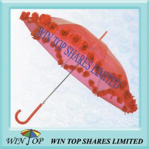 Quality 23&quot; Ladies PVC Umbrella with Pasted Flower wholesale