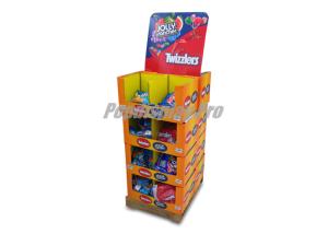 Quality 4 PDQ Stacked Cardboard Dump Bins Recyclable for Twizzlers Candies wholesale